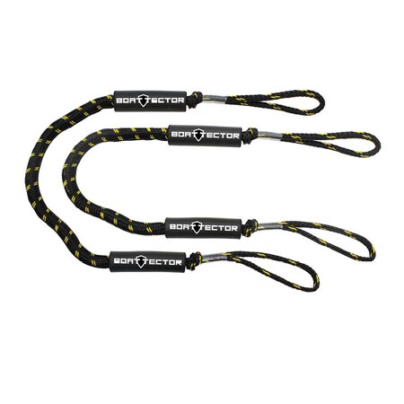 Extreme Max 3006.2744 BoatTector Bungee Dock Line Value 2-Pack - 5', Black/Gold